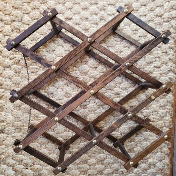 Other - Wooden Collapsible wine bottle rack holder